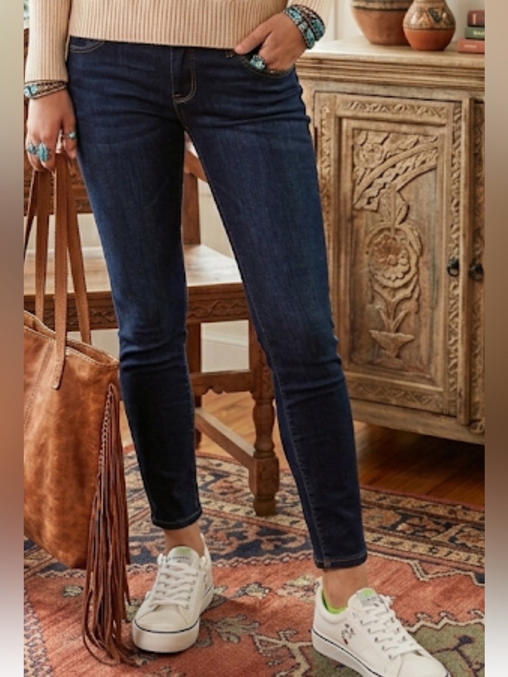 DL1961 Angel Skinny Ankle Jeans Women’s Size 30 Dark Wash Mariner